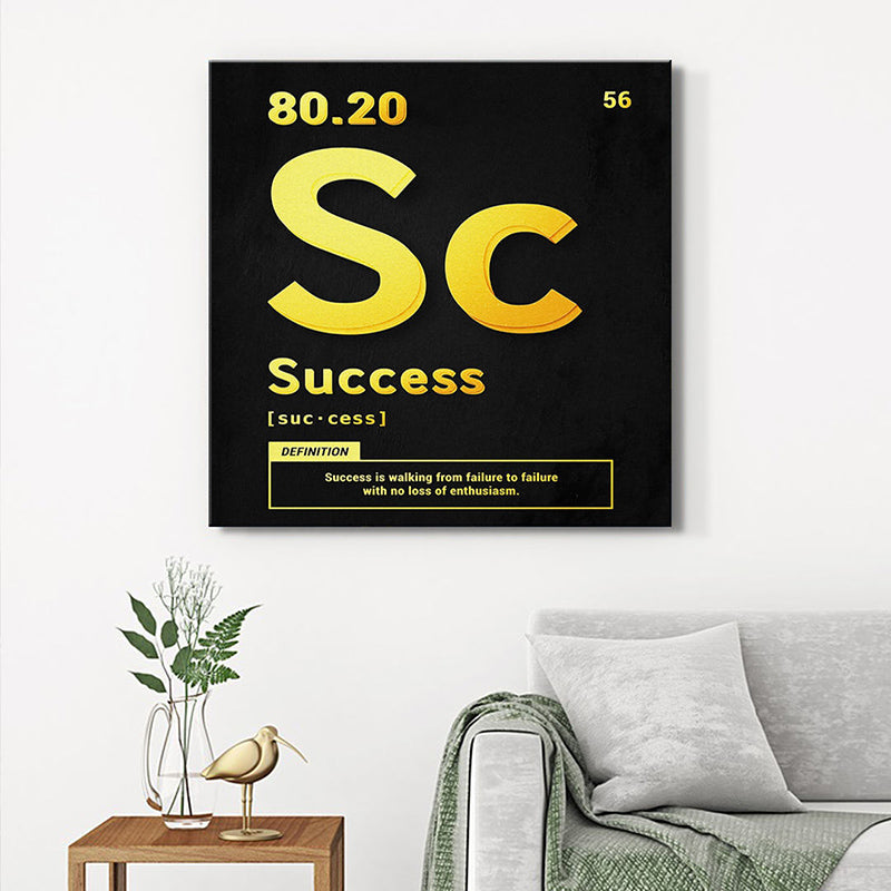 Success Typography Wall Painting