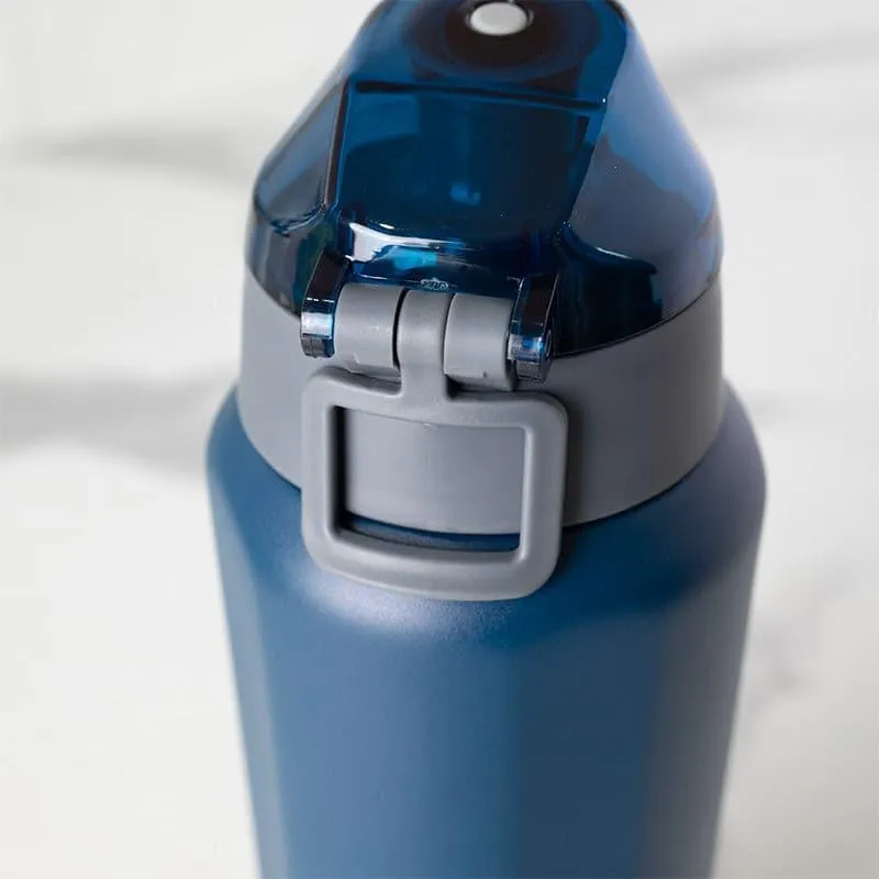 Hydra Hue Hot & Cold Thermos Water Bottle (Blue & Grey, 650 mL Each) - Set Of Two media 5
