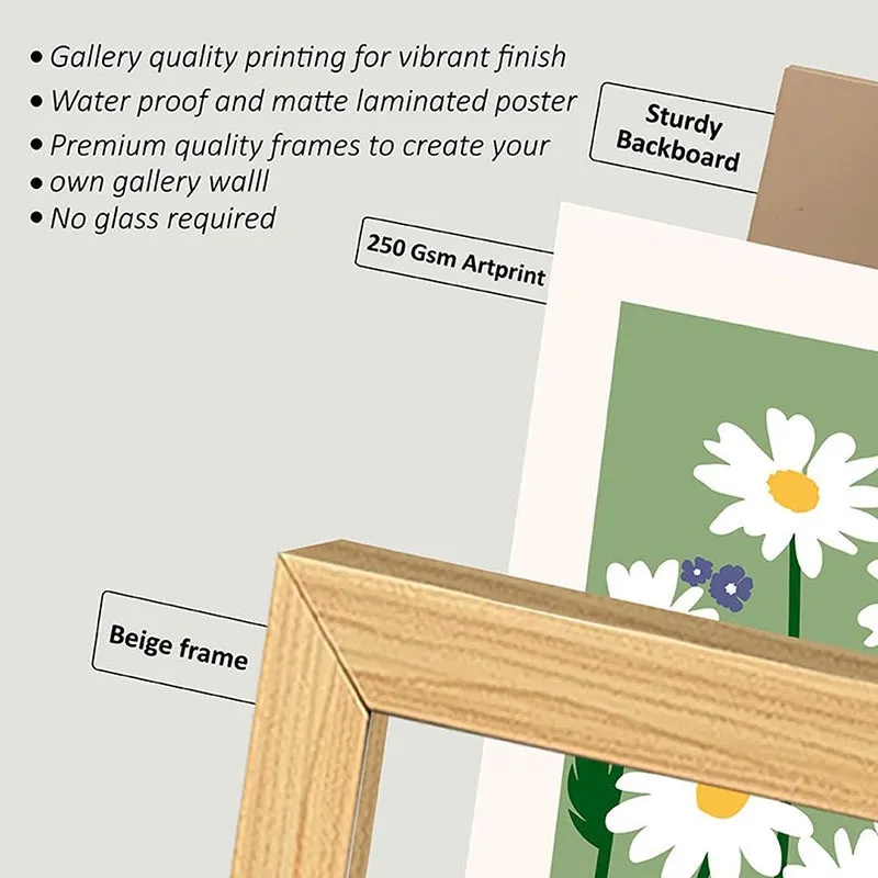 Vanasundari Mughal Wall Art With Frame - Set Of Four media 7