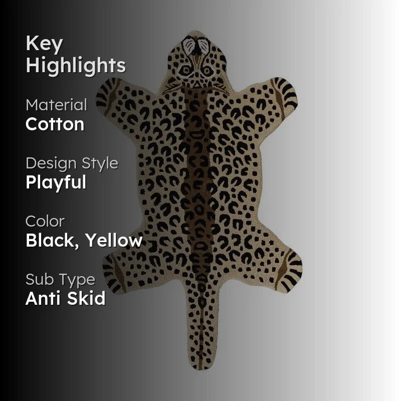 Jungle Spot Cotton Carpet - Yellow media 2
