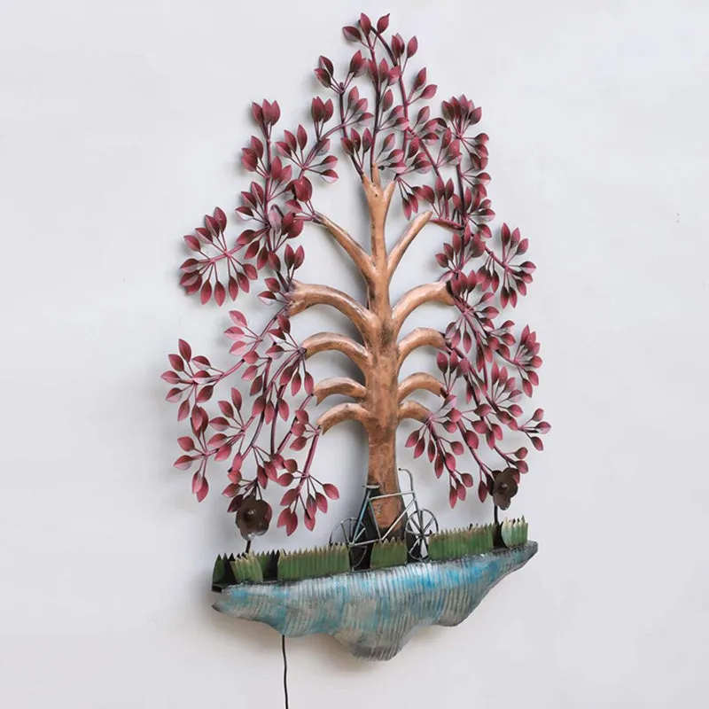 Cycle Under Tree Iron Wall Accent media 4
