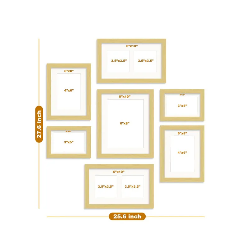 Thyra Synthetic Wood Photo Frame (Beige) - Set Of Seven media 6