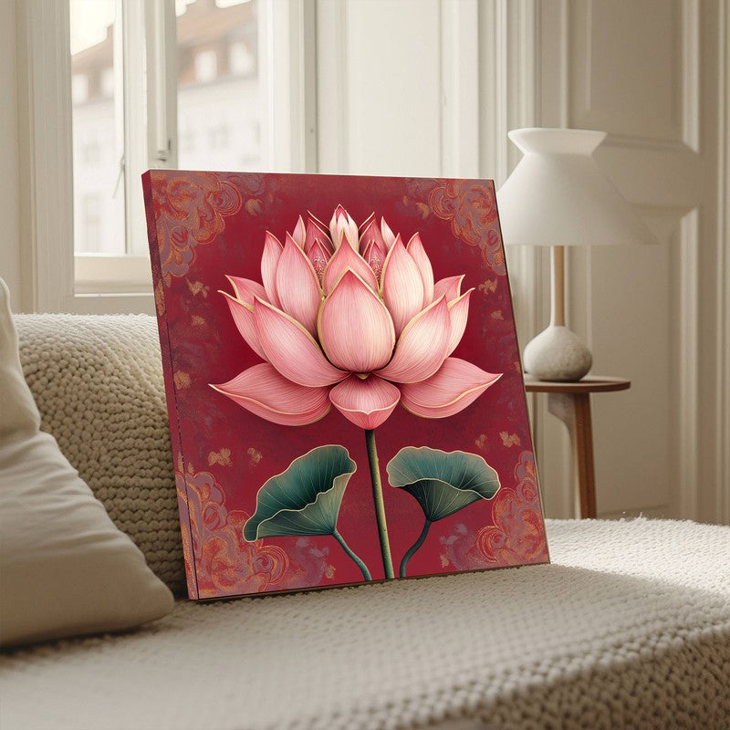 Serene Lotus Canvas Wall Painting media 3