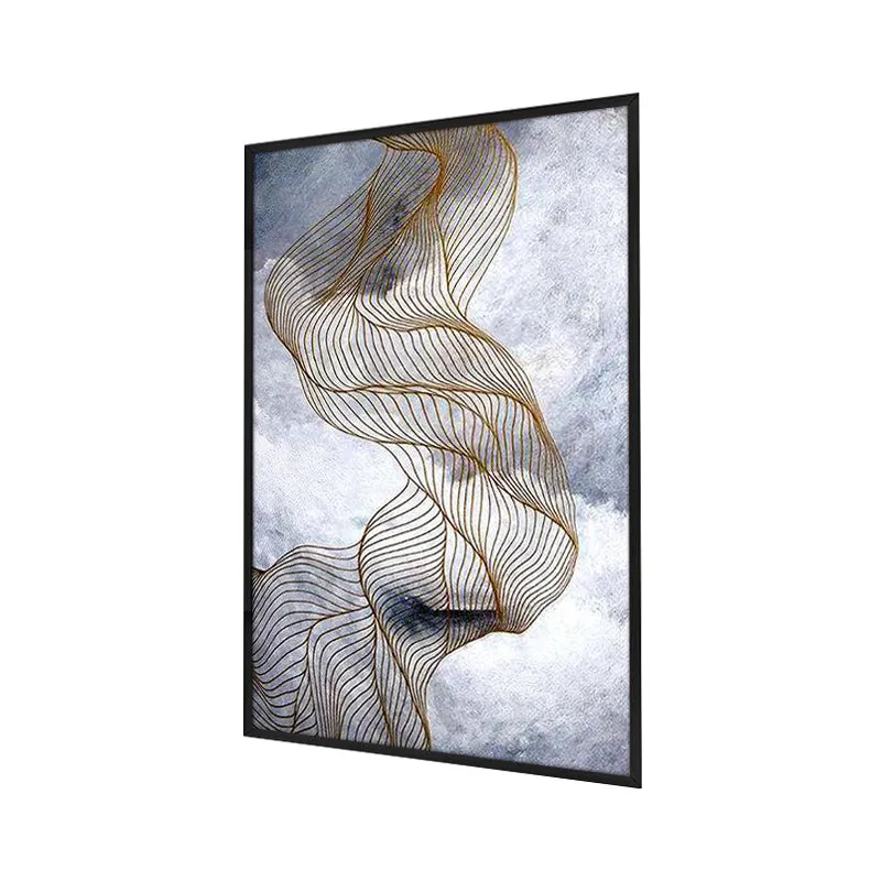 Aurum Silens Abstract Wall Painting With Frame media 3