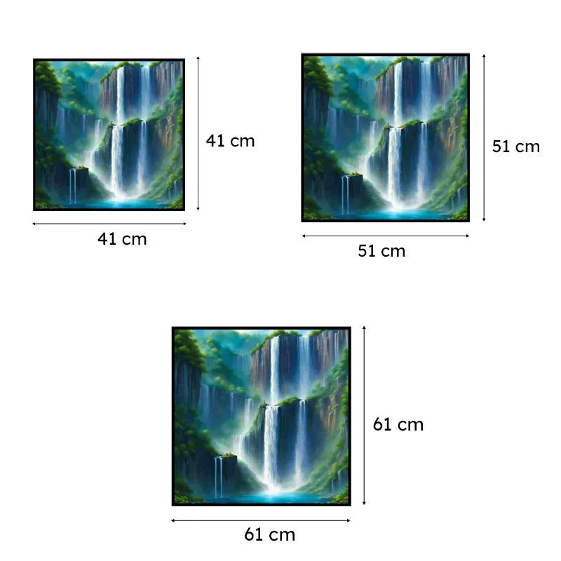 Misty Falls Canvas Wall Art With Frame media 6