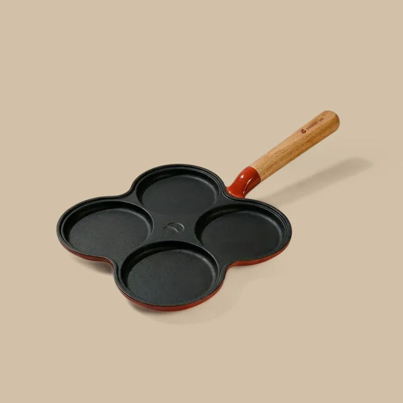 Cumin Co Enamel Cast Iron Appam Pan - Rust media 4