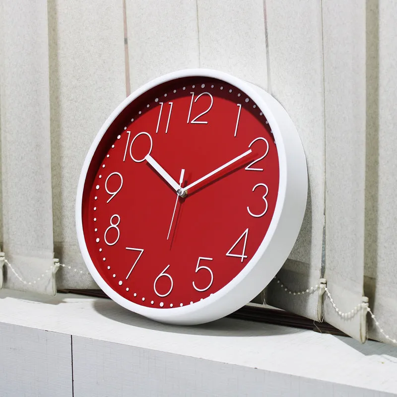 Tynox Analog Wall Clock - Red, White media 1