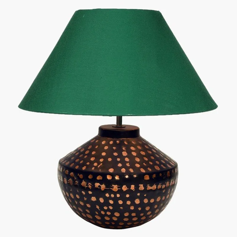 GlowEdge Sleek Tech Metal Table Lamp - Green media 3