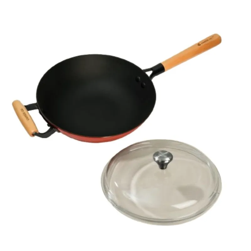 Cumin Co Enamel Cast Iron Wok (1500 mL) - Rust media 3