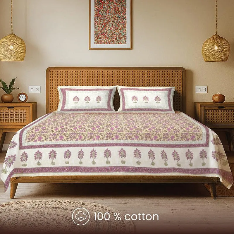 Urban Space Natural Harmony Cotton Bedsheet (Yellow) - 200 TC media 4