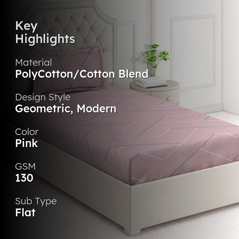 Spatial Beams Geometric Bedsheet - 130 GSM media 2