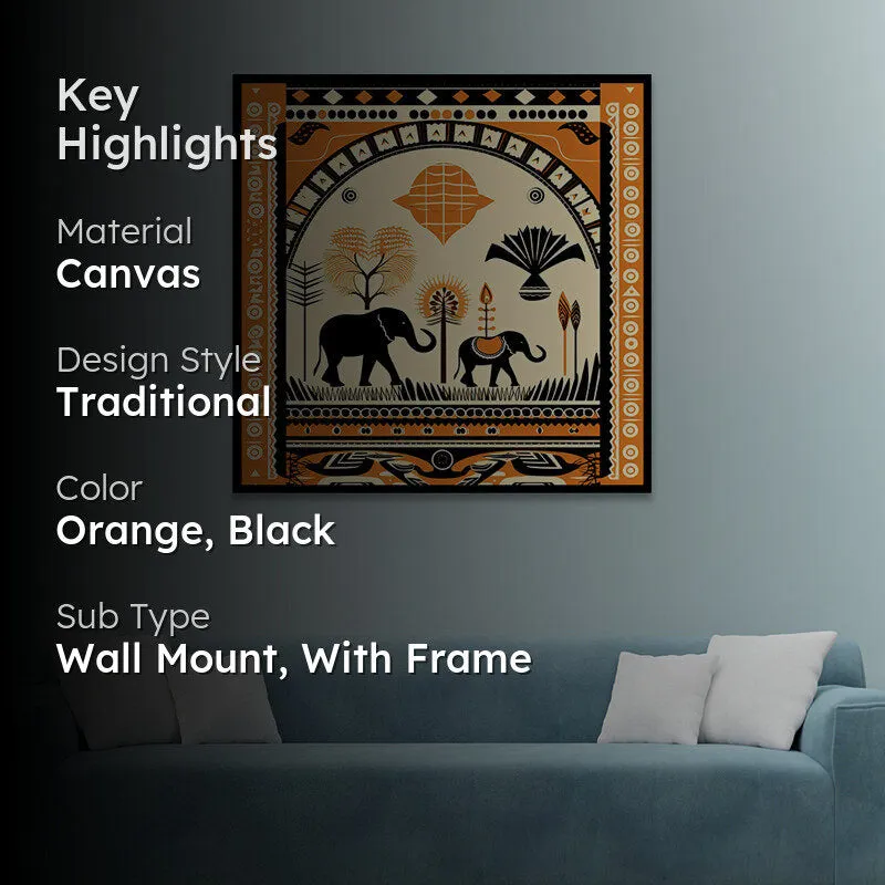 Tribal Hastina Canvas Wall Art With Frame media 2