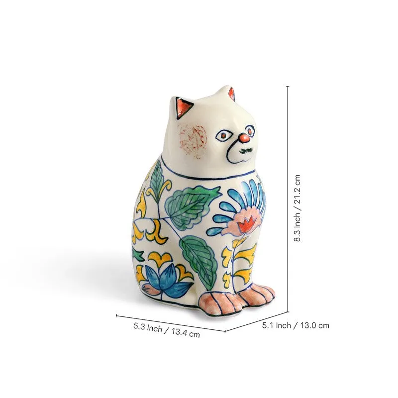 Garden Cat Ceramic Handpainted Showpiece media 7