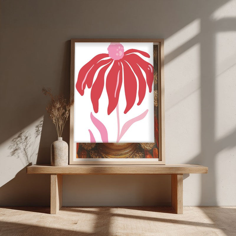 Blossom Garden Archival Canvas Wall Art - Natural Brown Frame media 3