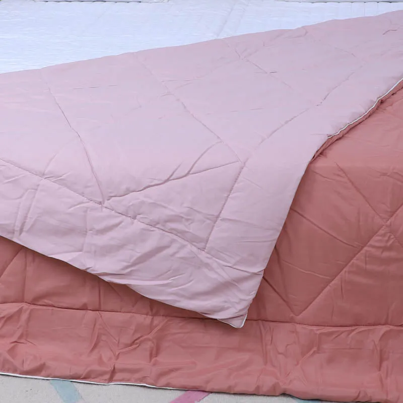 Adova Reversible Microfiber Comforter (Pink & Peach) - 120 GSM media 4