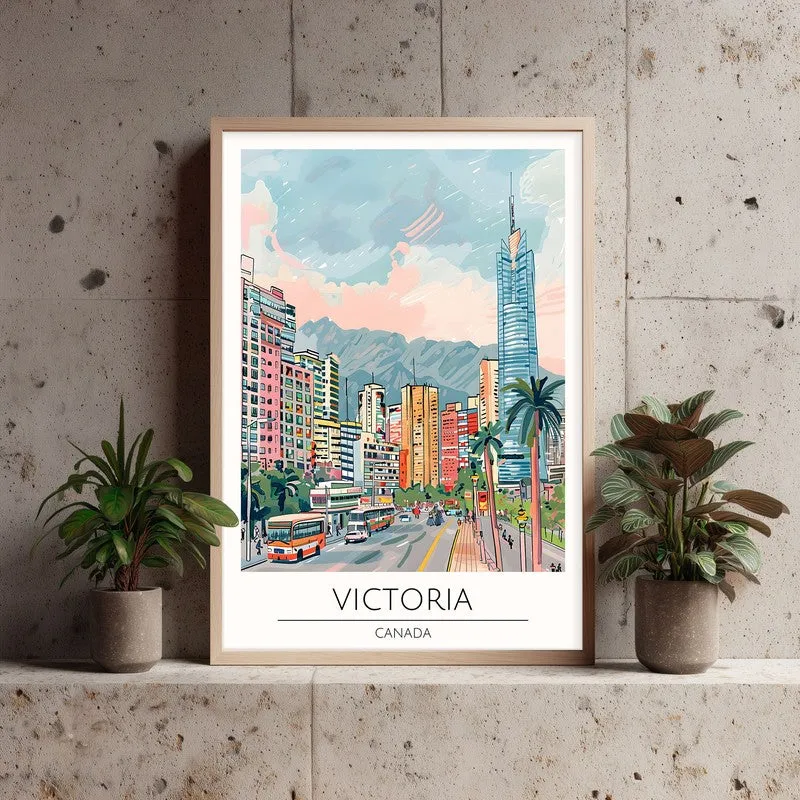 Vintage Victoria Framed Canvas Archival Canvas Wall Painting - Natural Brown Frame media 3