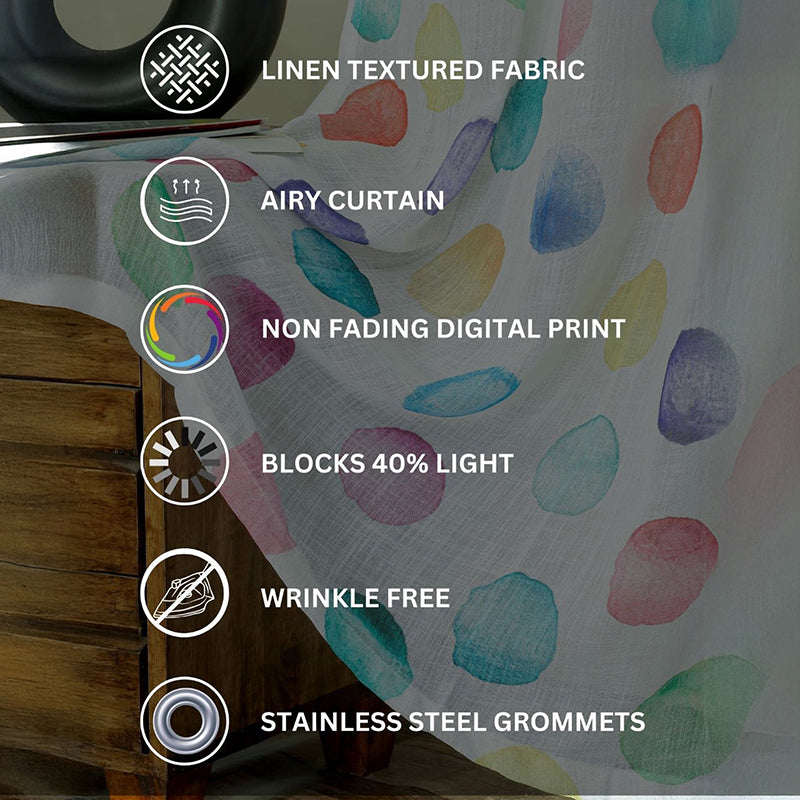 Mistura Linen Texture Sheer Curtain - Set Of Two media 9