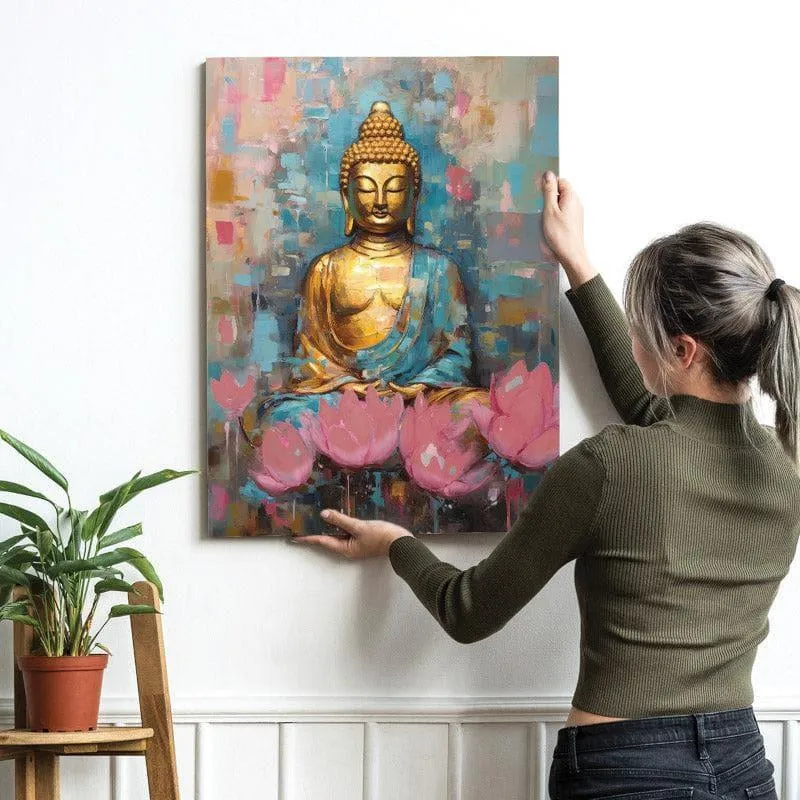 Buddha Bloom Canvas Wall Painting media 4