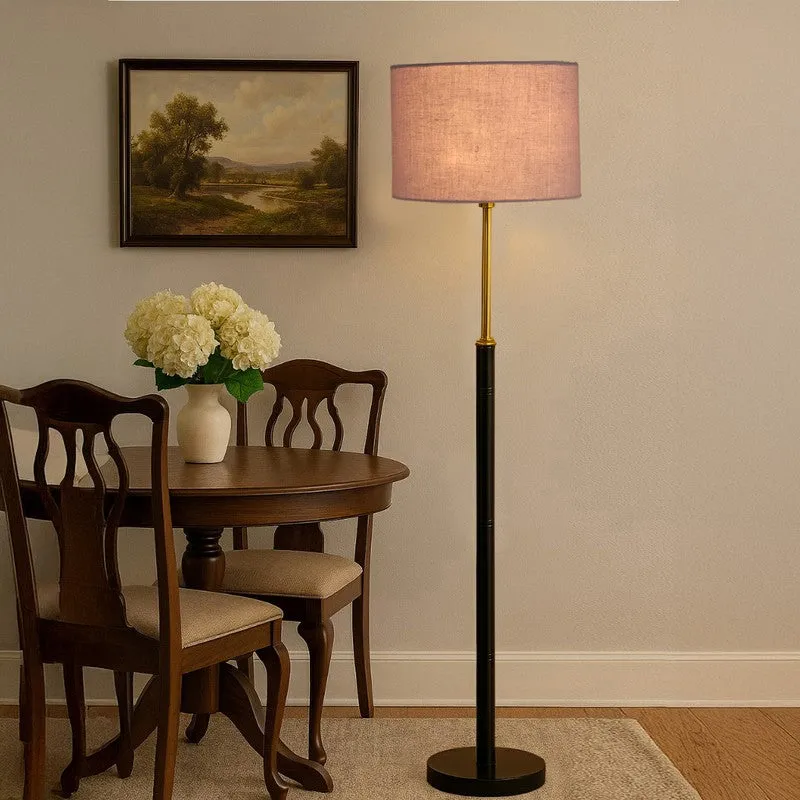 Nordic Glow Wooden Floor Lamp - Grey media 3