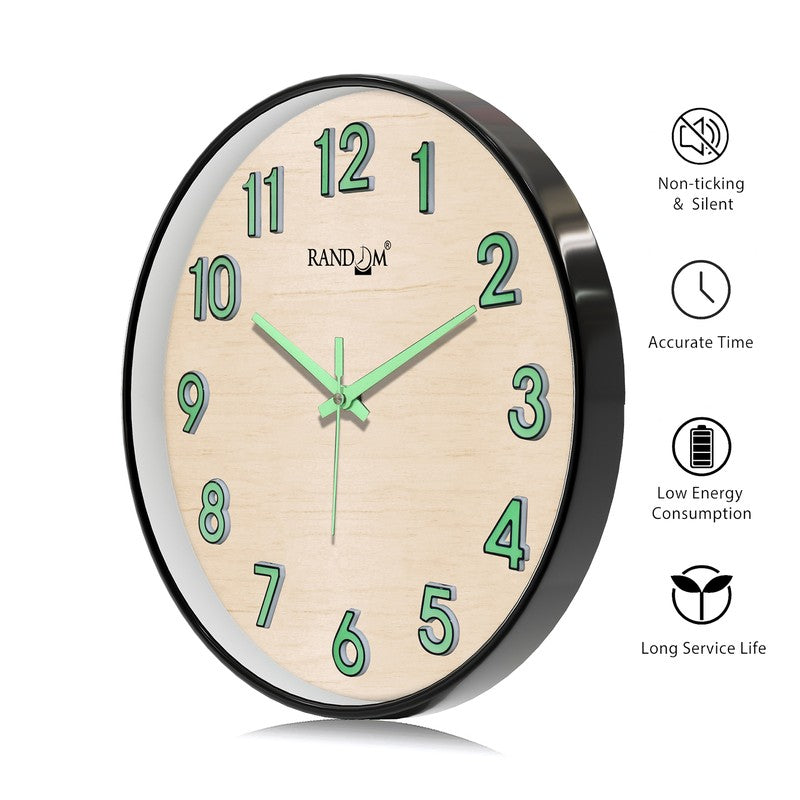 Elvric Round Modern Plastic Wall Clock - Beige media 7