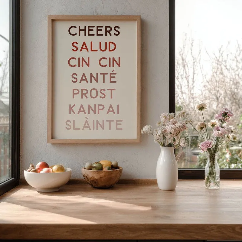 Caf Calligraphy Archival Canvas Wall Art - Brown media 7