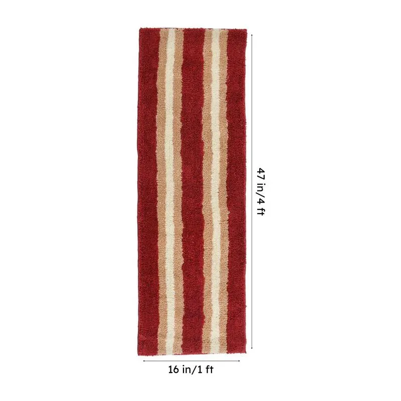 Striata Micro Fiber Runner Rug - Red media 7