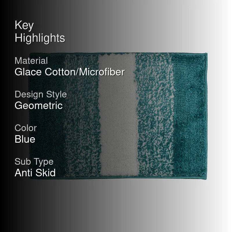 Orlina Cotton Bath Mat - Aqua Blue media 2
