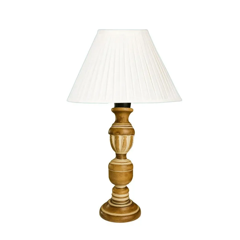 Zenrae Pleatro Wooden Table Lamp - White media 5