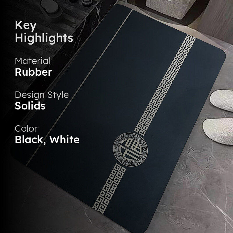 Greek Key Anti-Skid Rubber Bath Mat media 2