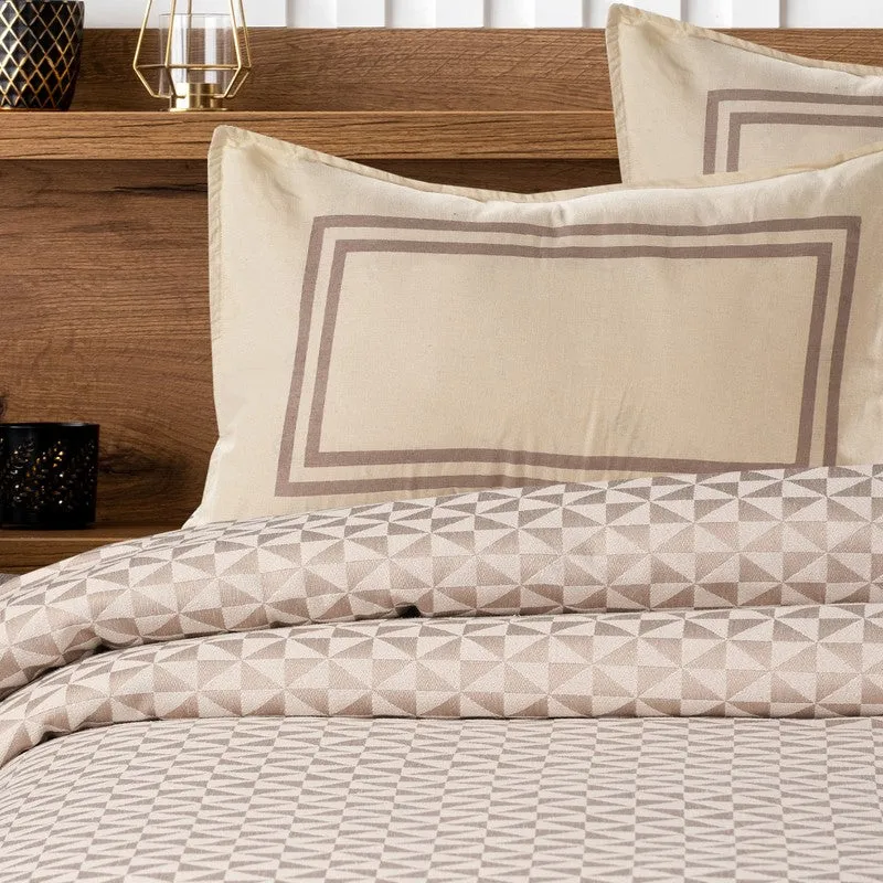 Pixel Nest Cotton Bedsheet (Beige) - 224 TC media 4