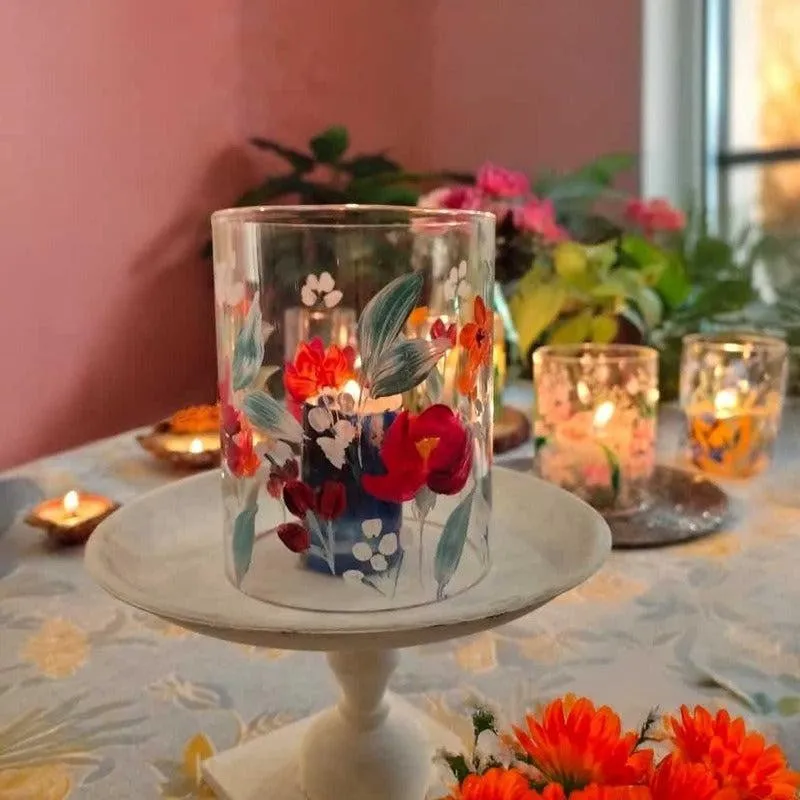 Secret Gardenia Handpainted Tealight Candle Holder media 1