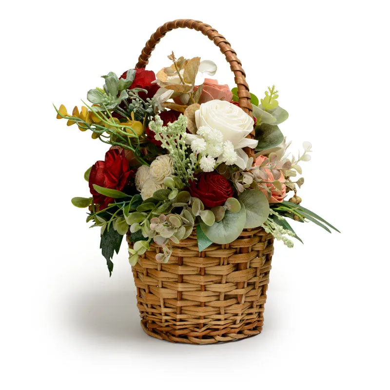 Storybook Blooms Artificial Solawood Flower Bunch With Pot media 6