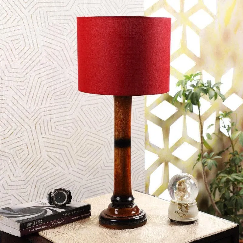 Rosa Nao Fabric Table Lamp - Red,Brown media 3