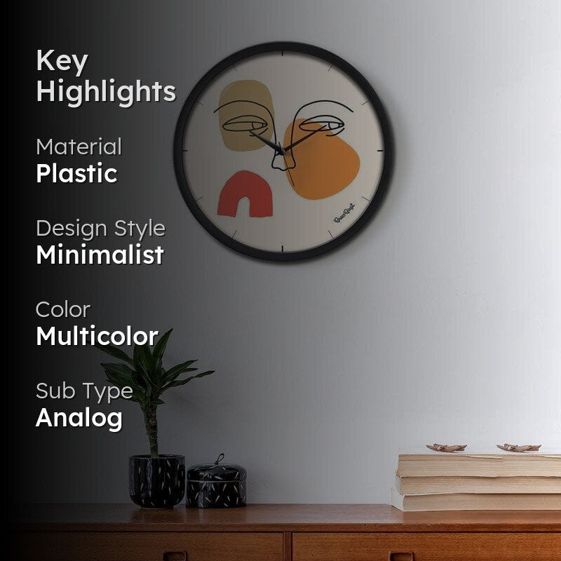 Abstract Faces Wall Clock media 2