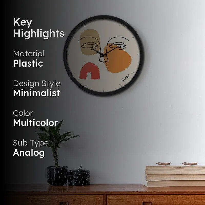 Abstract Faces Wall Clock media 2