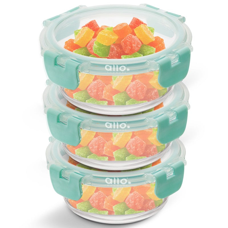 Packor Leak Proof Glass Lunch Box (215 mL Each) - Set Of Three media 4