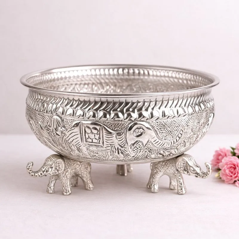 Maharaja Elephant Metal Urli media 3