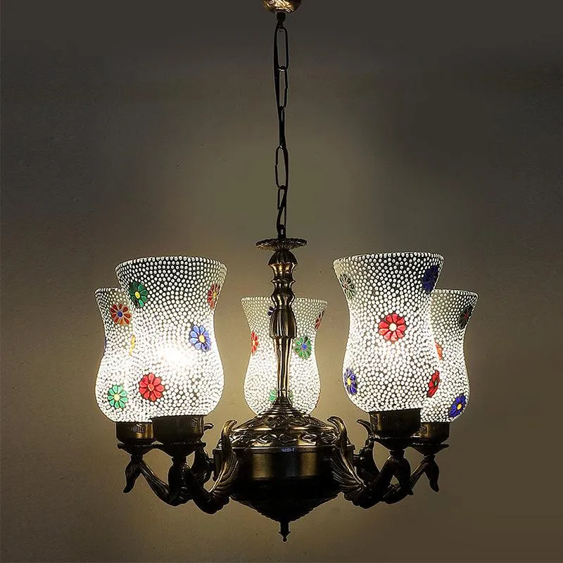 Shima Mayoora Mosaic Golden Antique Ceiling Lamp media 3