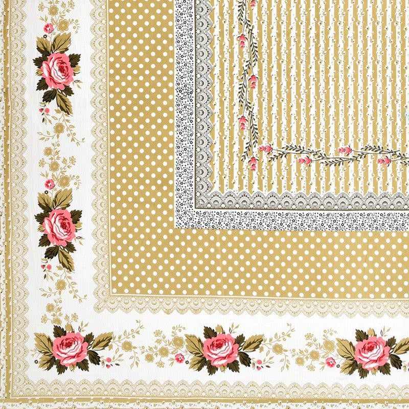 Kellan Floral Cotton Bedsheet (Cream) - 180 TC media 4