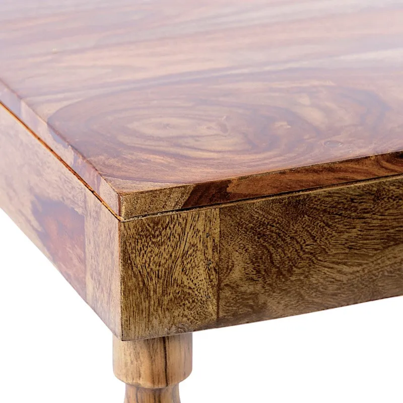 Zynex Sheesham Wooden Center Table - Dark Brown media 7