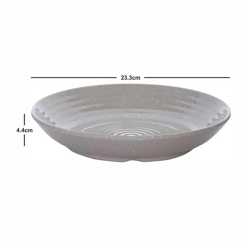 Frieda Melamine Pasta Plate - Grey - Set of Two media 4
