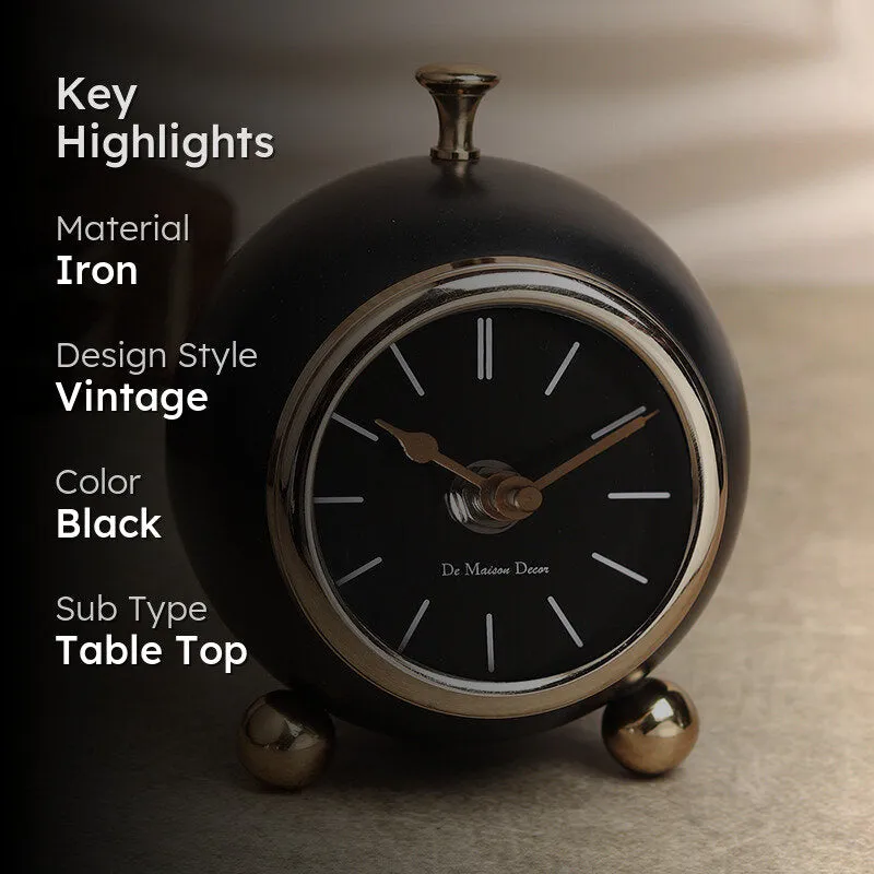 Annum Analog Table Clock - Black media 2
