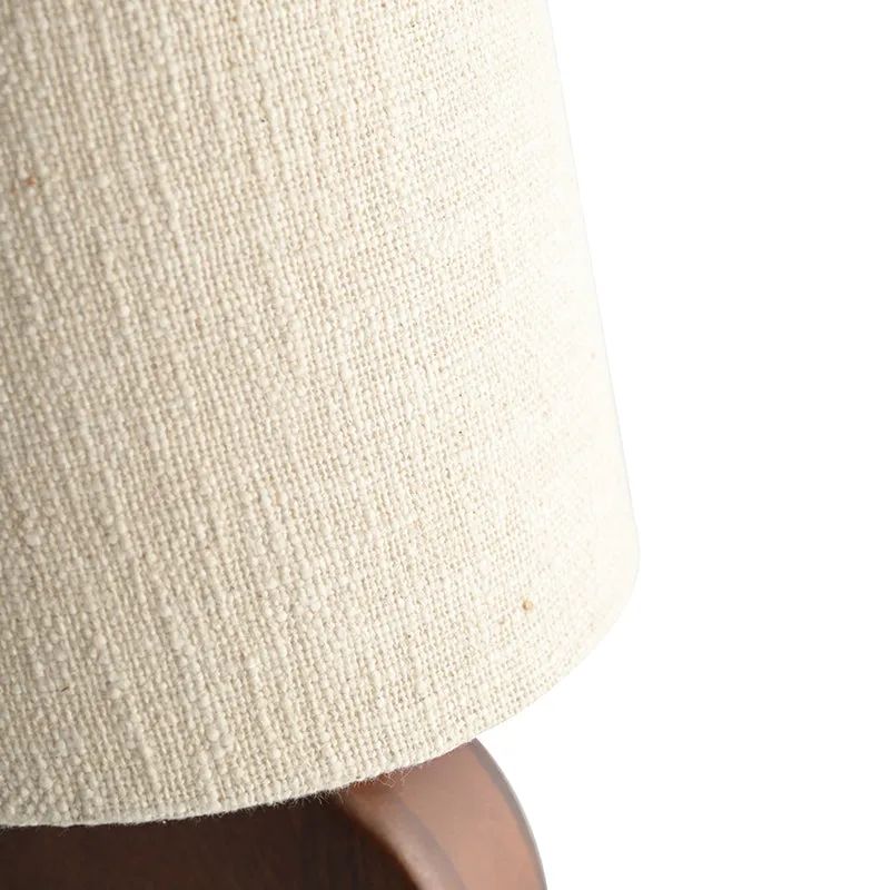 Serenna Wooden Table Lamp - Brown,Beige media 4