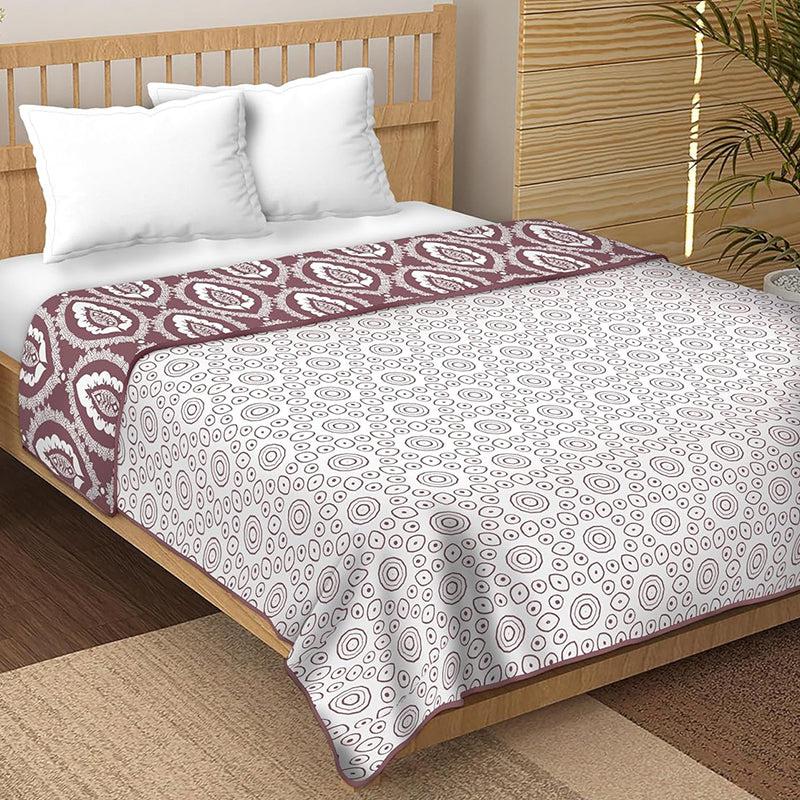 Jinita Reversible Cotton Dohar (Maroon)  - 180 GSM media 3