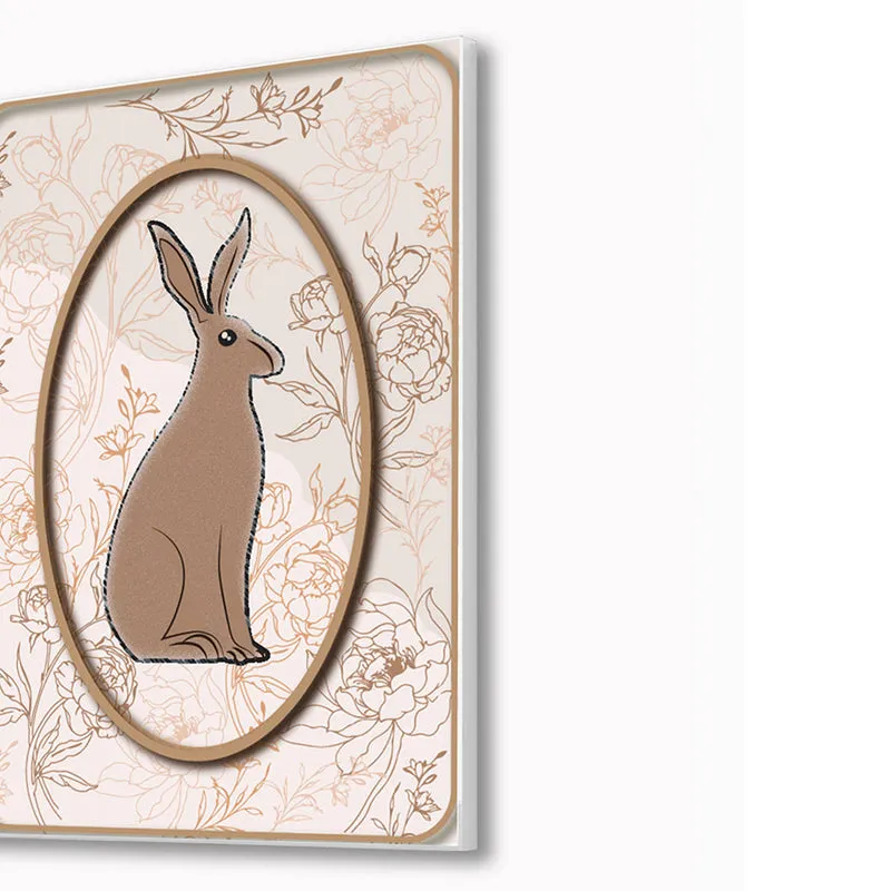 Bunny Vines Wall Art with White Frame media 5