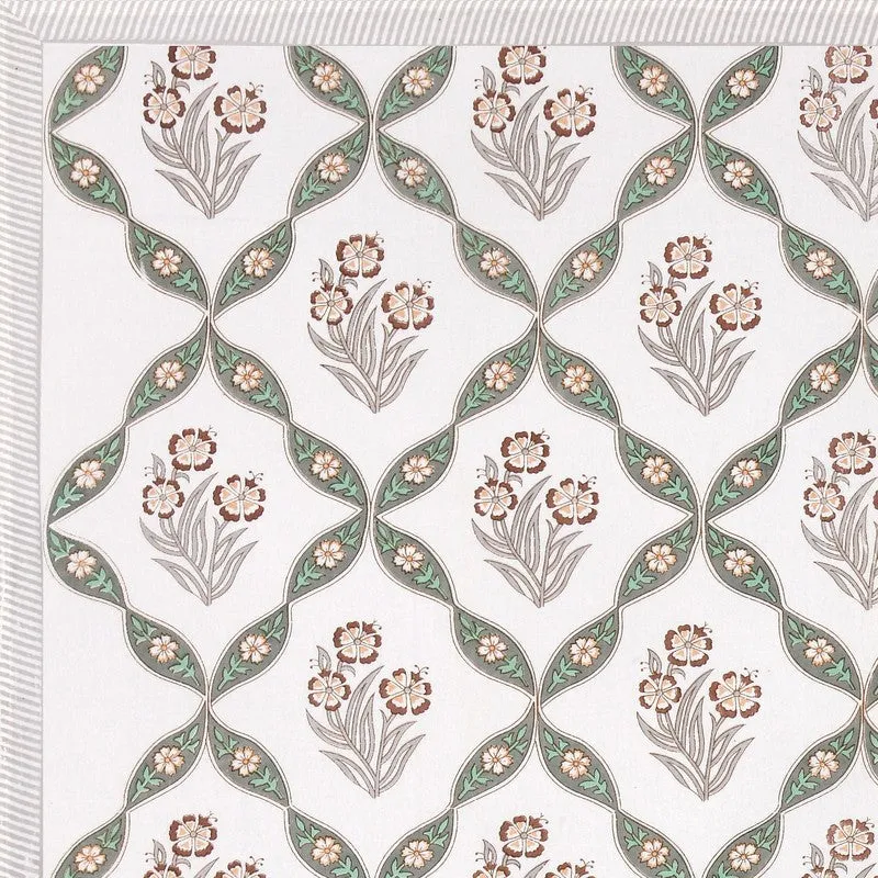 Eleganza Cotton Table Cover - Brown,Green media 6