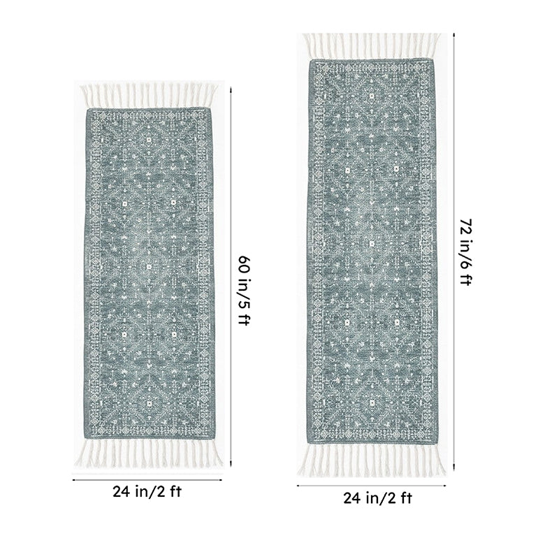 Verdant Fringe Cotton Runner Rug media 10