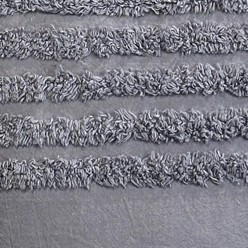 Thea Stripe Tufted Cushion Cover (Dark Grey) - Set Of Two media 4