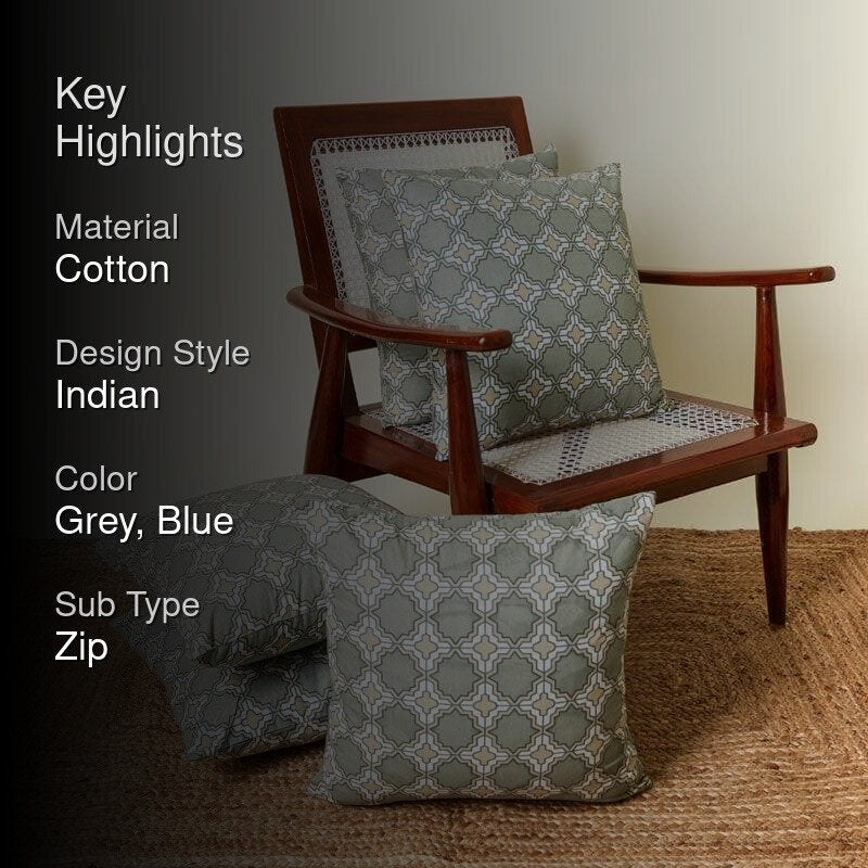 Marrakesh Tile Cushion Cover (Grey) - Set Of Five media 2