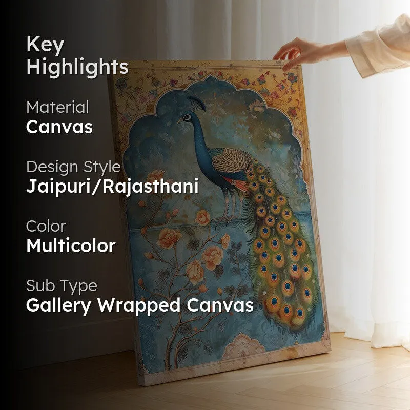 Celestial Peacock Canvas Wall Art & Paintings media 2